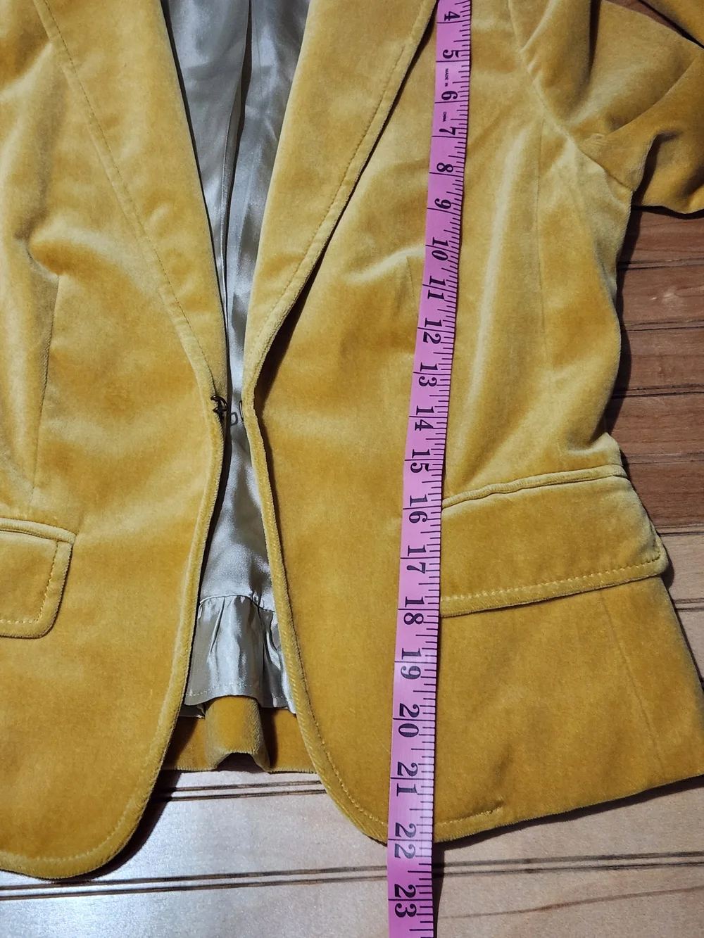 J.Crew Mustard Yellow Velvet Blazer Tailored Women Sz 4 Equestrian Old Money